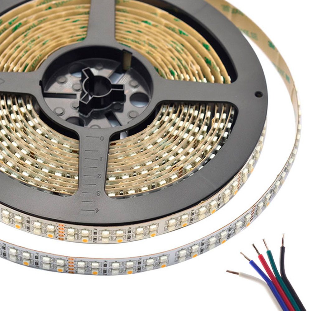 Dual Row RGBW Super Bright Series DC24V 3528SMD 1200LEDs Flexible LED Strip Lights Waterproof Optional 16.4ft Per Reel By Sale